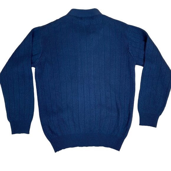 Northern Isles Rib Knit Grandpa Zip Cardigan Kurt Cobain Old Money Sweater-M - Picture 8 of 12